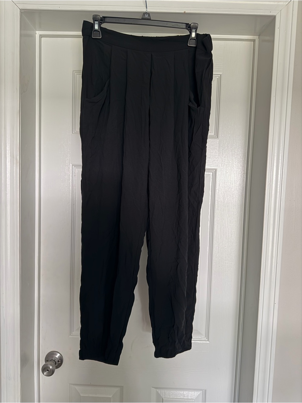 Eileen Fisher Black Relaxed Tapered Jogger Pants